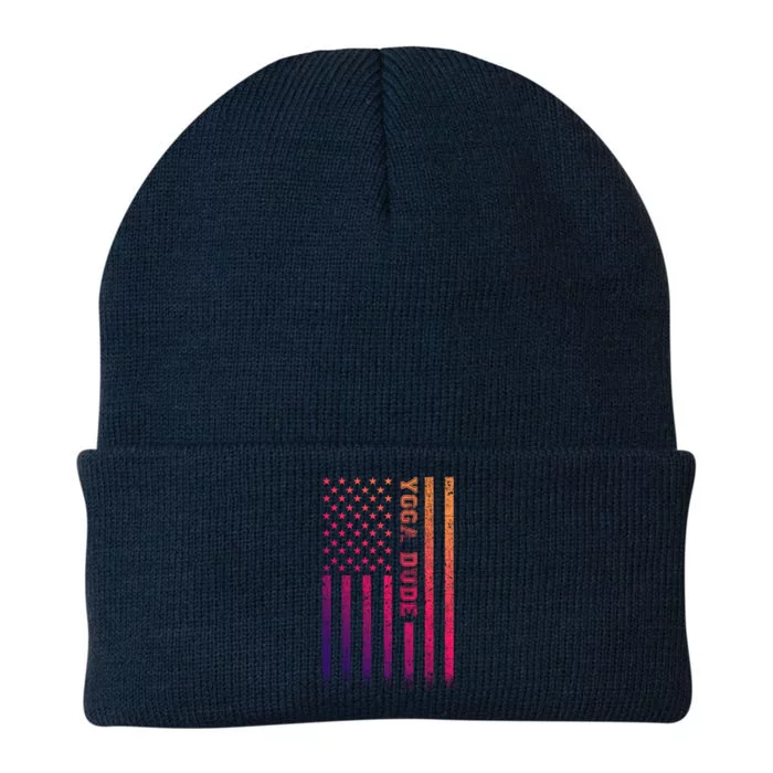 Yoga Dude American Flag Gift Knit Cap Winter Beanie