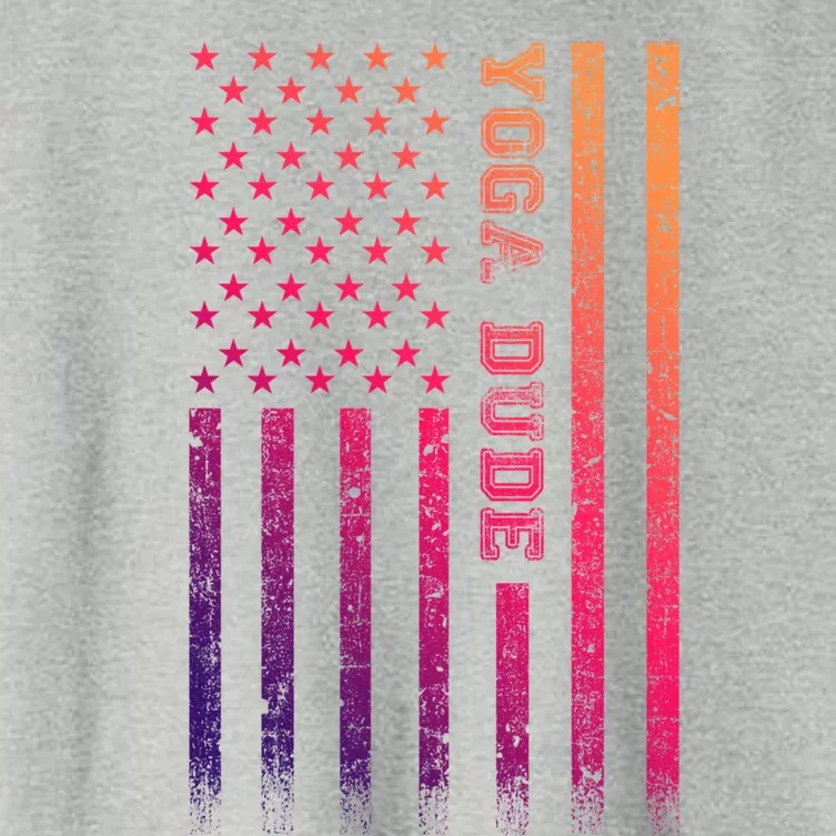 Yoga Dude American Flag Gift Women's Crop Top Tee