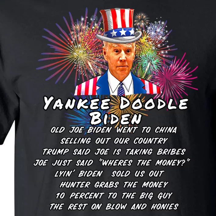 Yankee Doodle Biden 4th Of July Great Again Patriotic Trump Tall T-Shirt