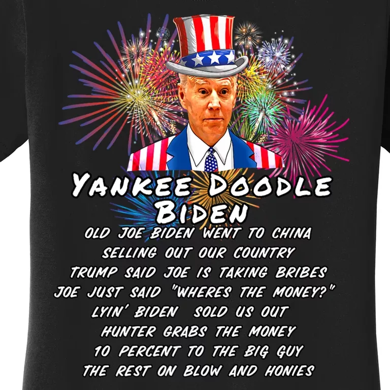 Yankee Doodle Biden 4th Of July Great Again Patriotic Trump Women's T-Shirt