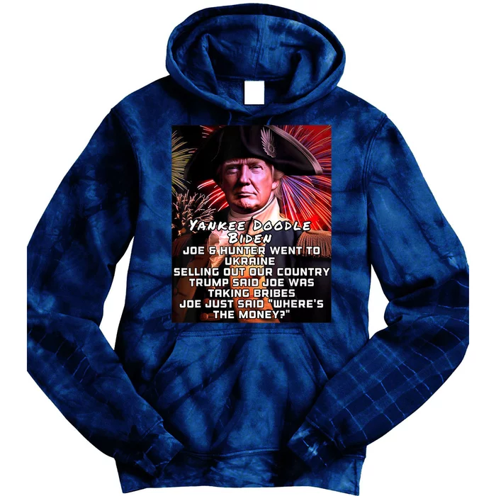 Yankee Doodle Biden 4th Of July Great Again Patriotic Trump Tie Dye Hoodie