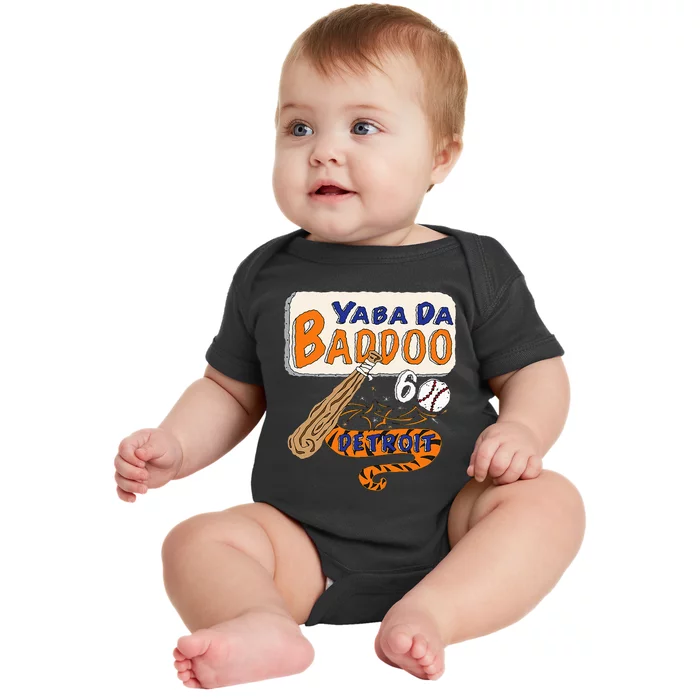 Yabba Da Baddoo 60 Detroit Baseball Baby Bodysuit