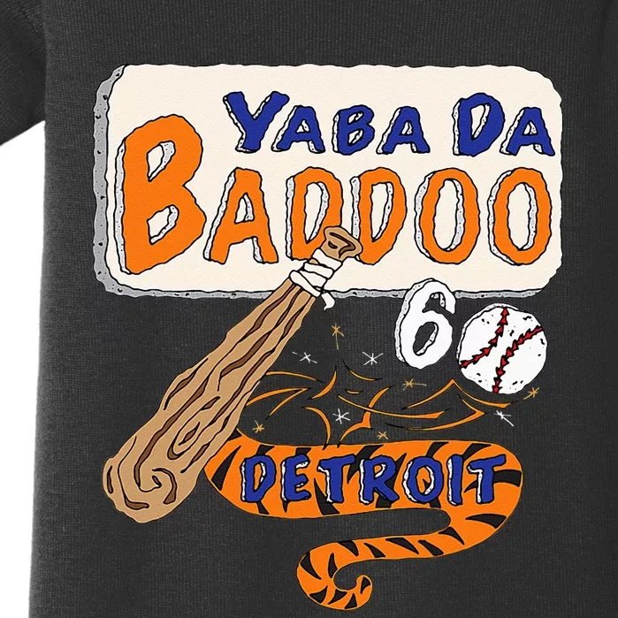 Yabba Da Baddoo 60 Detroit Baseball Baby Bodysuit