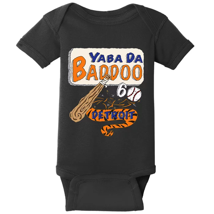 Yabba Da Baddoo 60 Detroit Baseball Baby Bodysuit