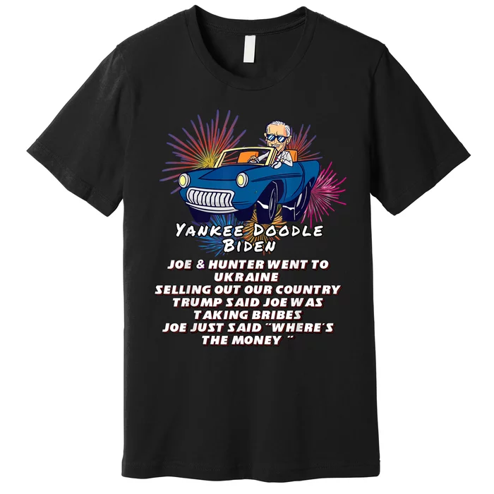 Yankee Doodle Biden 4th Of July Great Again Patriotic Trump Premium T-Shirt