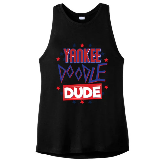 Yankee Doodle Dude Patriotic American 4th Of July Gift Ladies Tri-Blend Wicking Tank