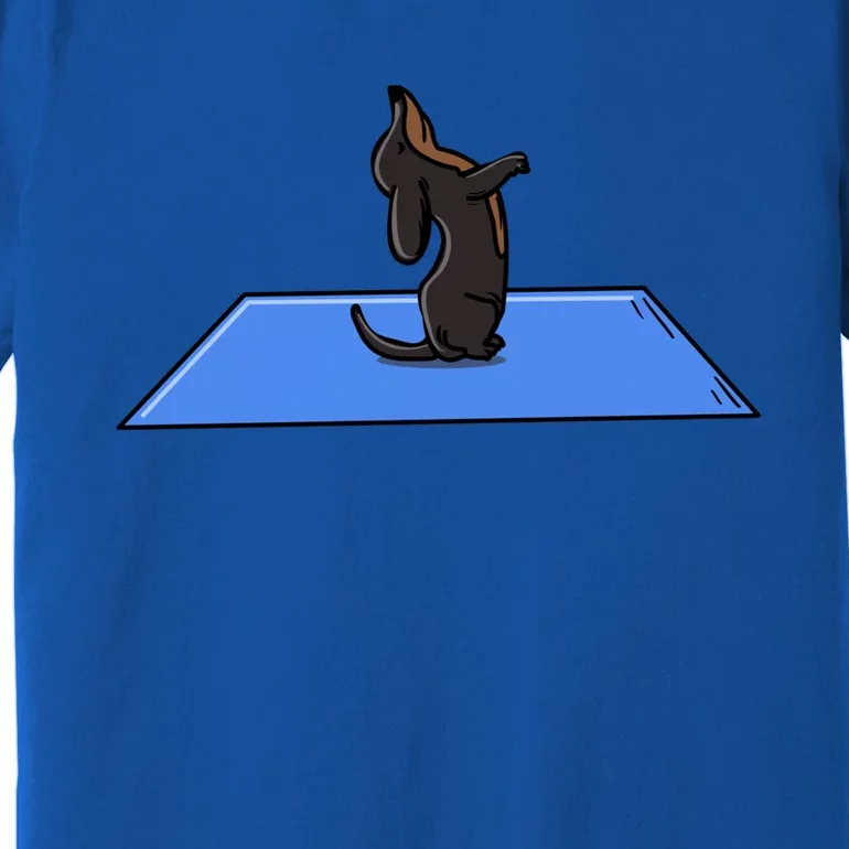 Yoga Dachshund Funny Meditation Yoga Dog Lover Gift Premium T-Shirt