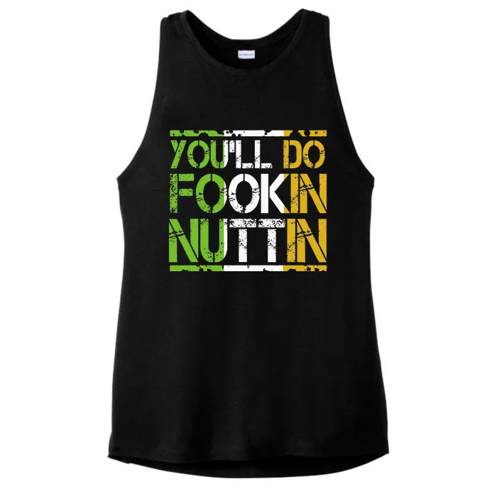 Youll Do Fookin Nuttin Funny Boxing MMA Fighting Ladies Tri-Blend Wicking Tank