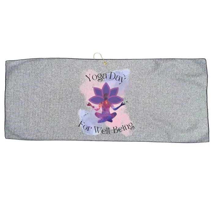 Yoga Day For Wellbeing Gift Large Microfiber Waffle Golf Towel