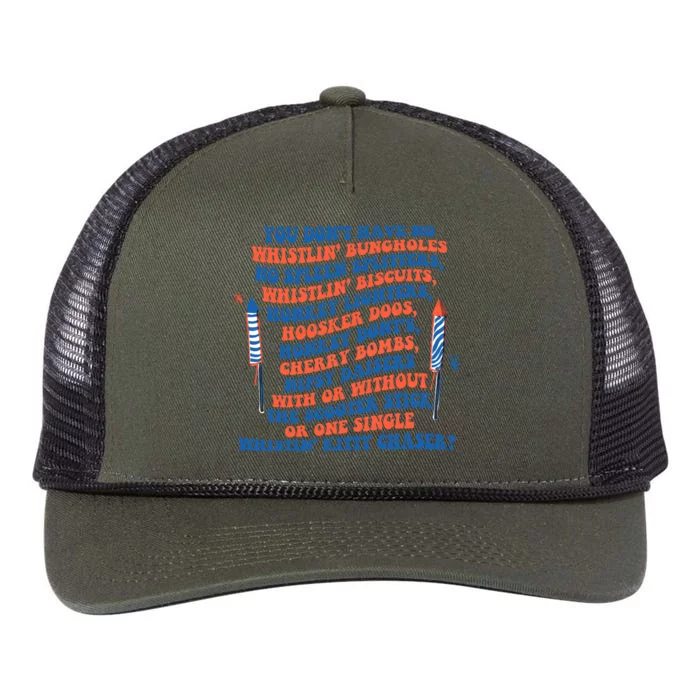 You Dont Have No Whistlin Bungholes Funny July 4th Of July Retro Rope Trucker Hat Cap