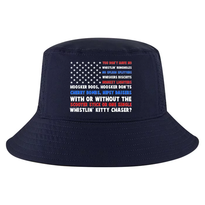 You Dont Have No Whistlin Bungholes Fireworks Joe Dirt Usa American Flag Cool Comfort Performance Bucket Hat