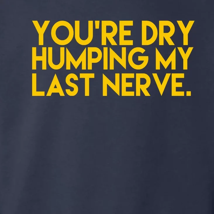 You're Dry Humping My Last Nerve Funny Toddler Hoodie