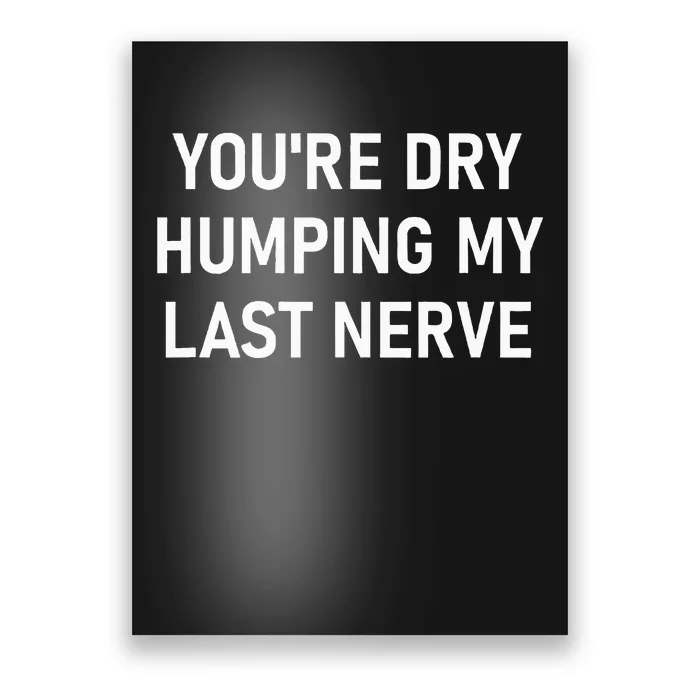 YouRe Dry Humping My Last Nerve Poster