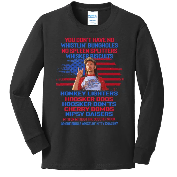 You DonT Have No Whistling Bungholes Usa Flag 4th Of July Kids Long Sleeve Shirt