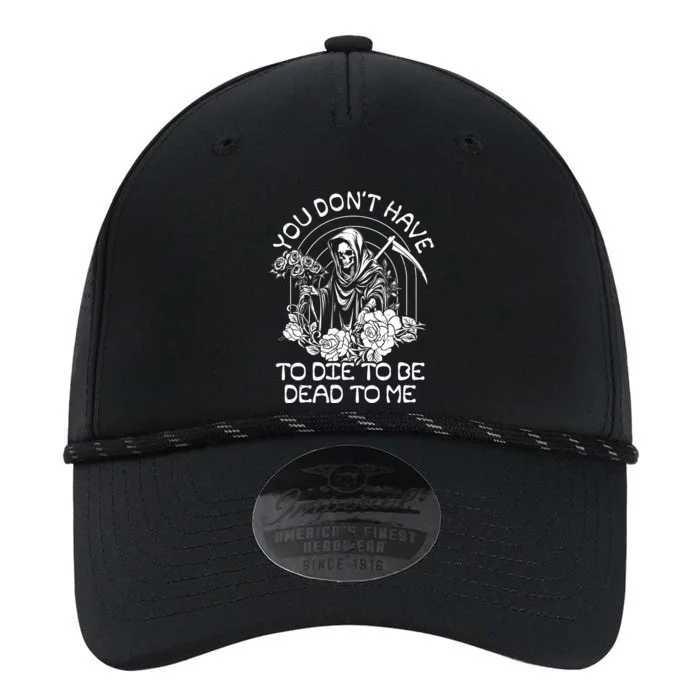 You Dont Have To Die To Be Dead To Me Floral Skeleton Grim Reaper Performance The Dyno Cap