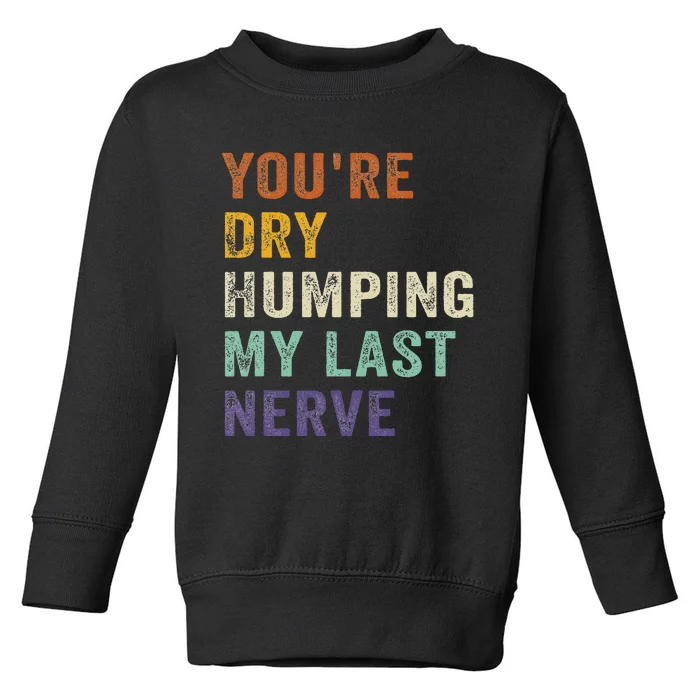 YouRe Dry Humping My Last Nerve Funny Saying Retro Vintage Toddler Sweatshirt