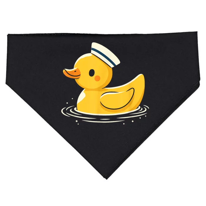 Yellow Duck In Sailor Hat | Cute Duck Lover USA-Made Doggie Bandana