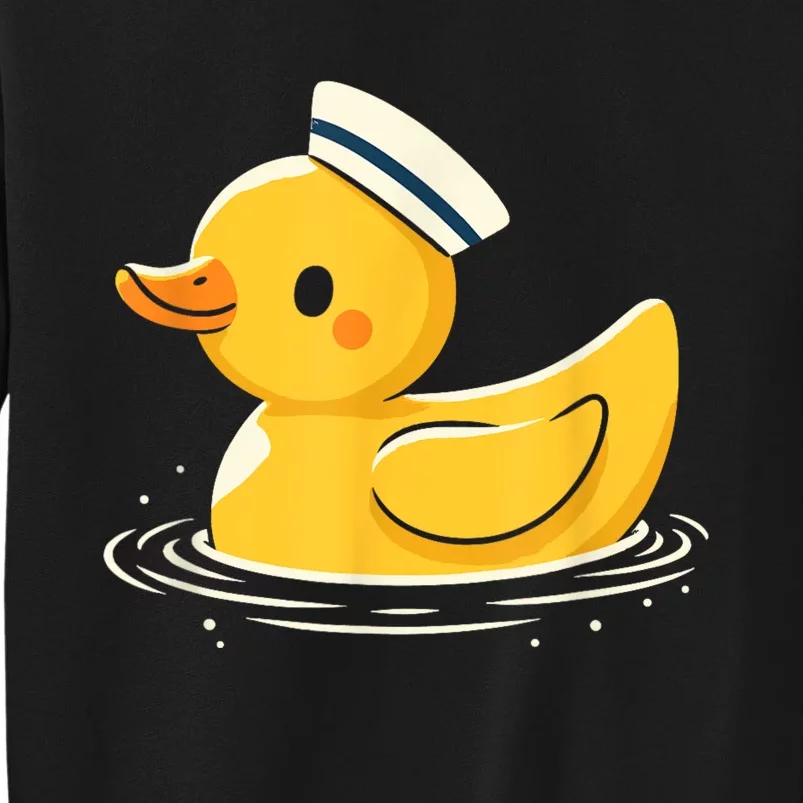 Yellow Duck In Sailor Hat | Cute Duck Lover Sweatshirt