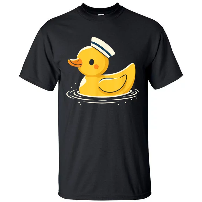 Yellow Duck In Sailor Hat | Cute Duck Lover Tall T-Shirt