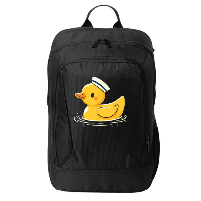 Yellow Duck In Sailor Hat | Cute Duck Lover City Backpack