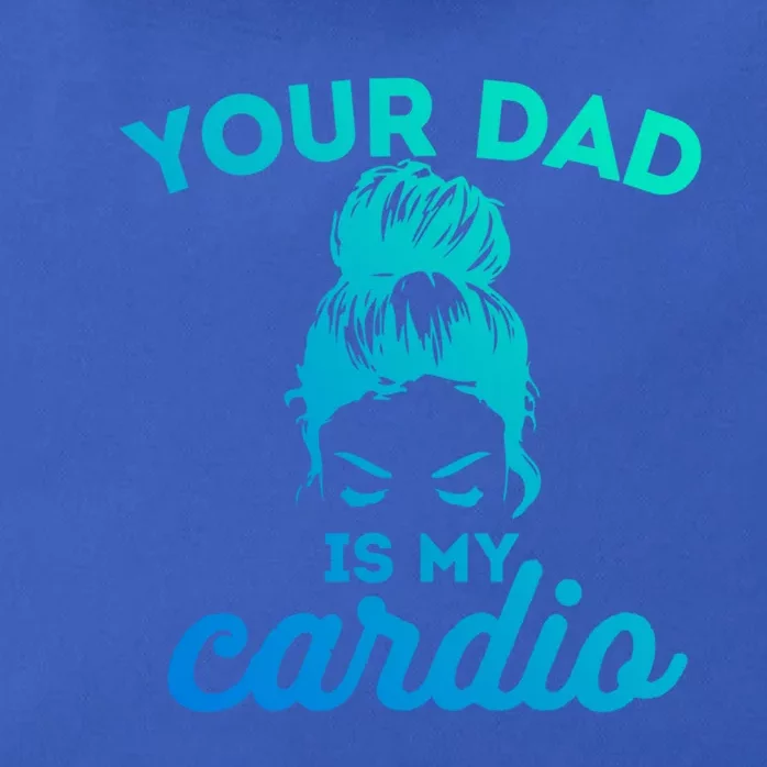 Your Dad Is My Cardio Gym Fitness Gift Zip Tote Bag