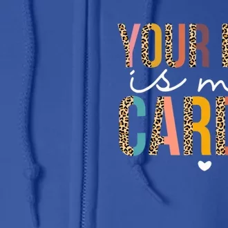 Your Dad Is My Cardio Leopard Funny Great Gift Full Zip Hoodie