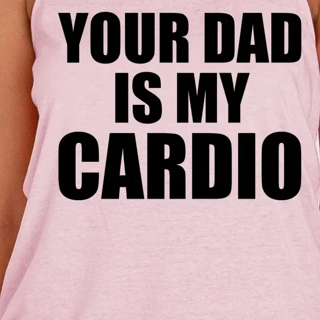 You Dad Is My Cardio Women's Knotted Racerback Tank