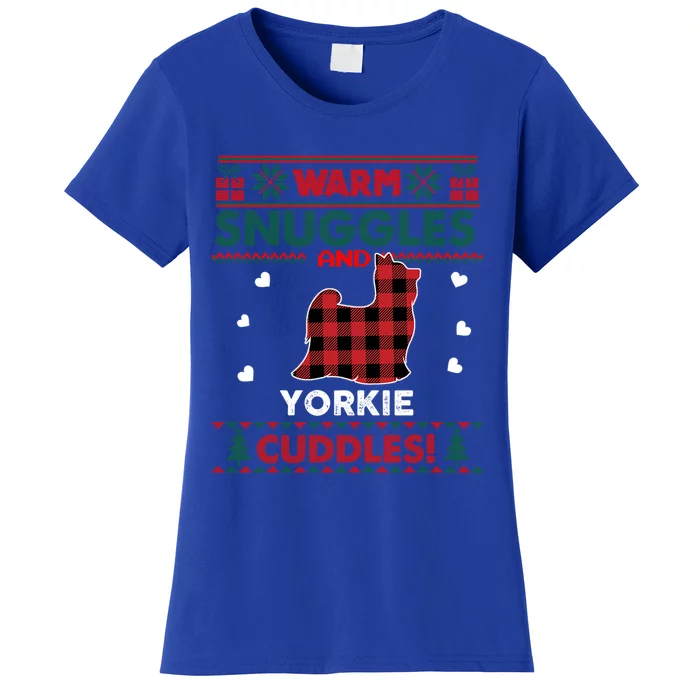 Yorkie Dog Lover Yorkshire Terrier Ugly Christmas Sweater Gift Women's T-Shirt