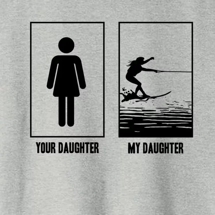 Your Daughter My Daughter Beachsports Water Skiing Athletes Gift Women's Crop Top Tee