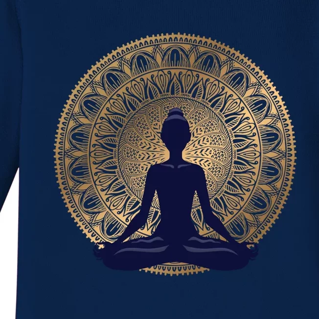 Yoga Dress Meditation Clothing Namaste Lotus Position Gift Baby Long Sleeve Bodysuit