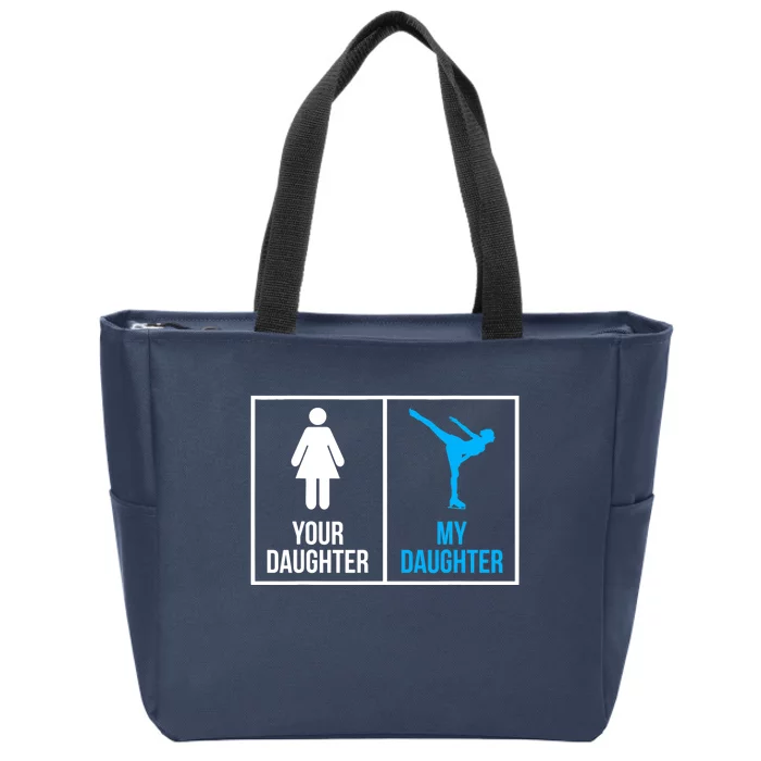 Your Daughter MY Daughter Ice Skating Zip Tote Bag