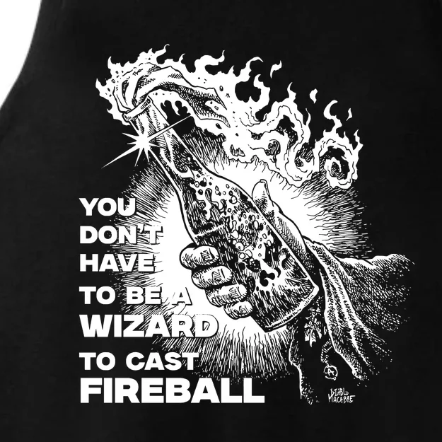 You Dont Need To Be A Wizard To Cast A F.I.R.E.B.A.L.L Diablo Macabre Ladies Tri-Blend Wicking Tank