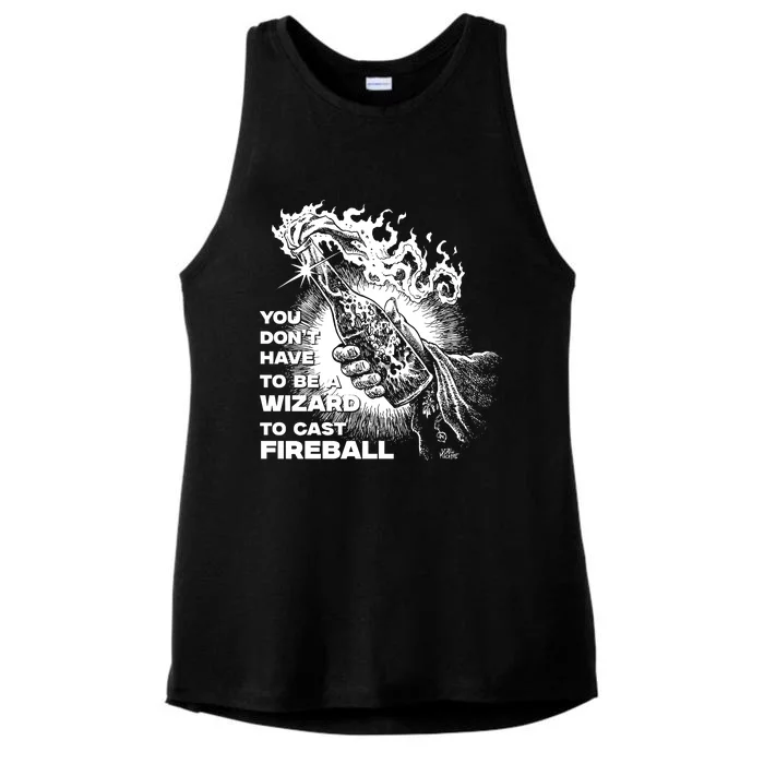 You Dont Need To Be A Wizard To Cast A F.I.R.E.B.A.L.L Diablo Macabre Ladies Tri-Blend Wicking Tank