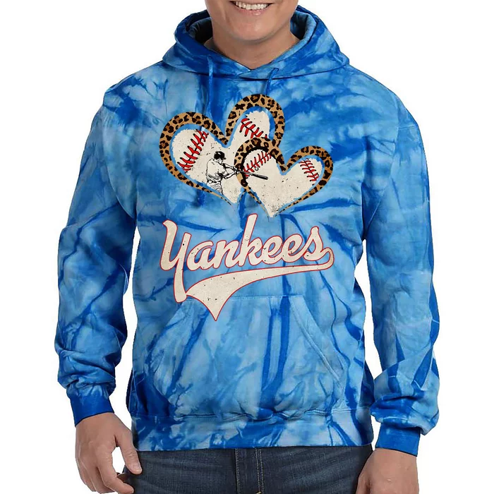 Yankee Distressed Name Pride Tie Dye Hoodie