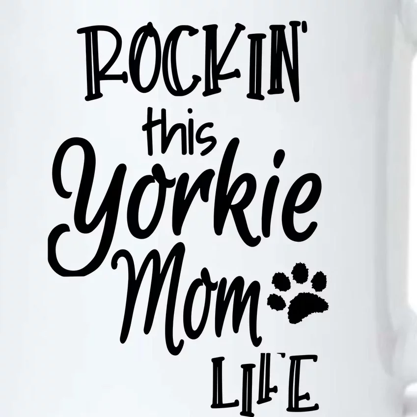 Yorkie Dog Owner Gifts Rockin This Life Yorkie Mom Black Color Changing Mug