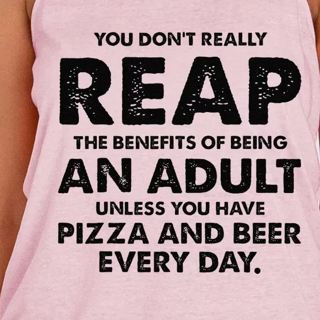 You DonT Really Reap The Benefits Of Being An Adult Unless Women's Knotted Racerback Tank