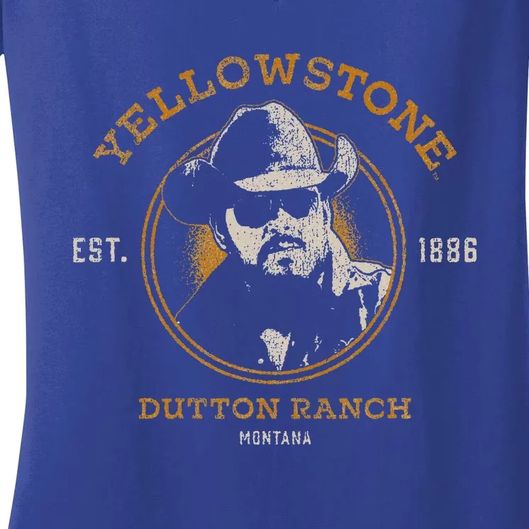 Yellowstone Dutton Ranch Rip Wheeler Look Women's V-Neck T-Shirt