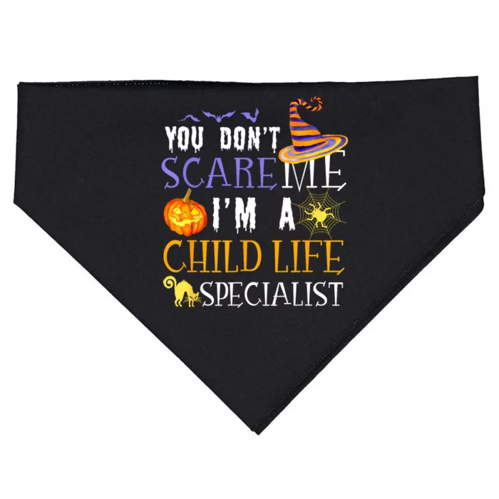 You DonT Scare Child Life Specialist Halloween Saying Fun USA-Made Doggie Bandana