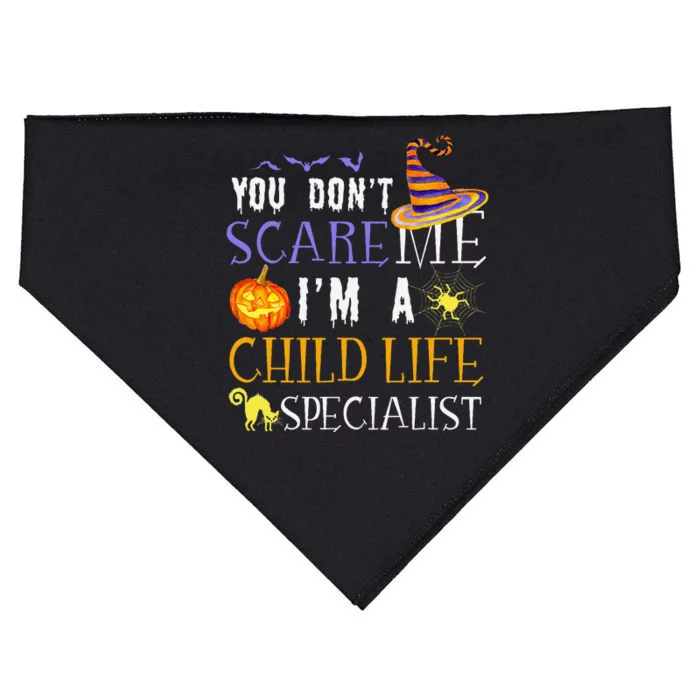 You DonT Scare Child Life Specialist Halloween Saying Fun USA-Made Doggie Bandana