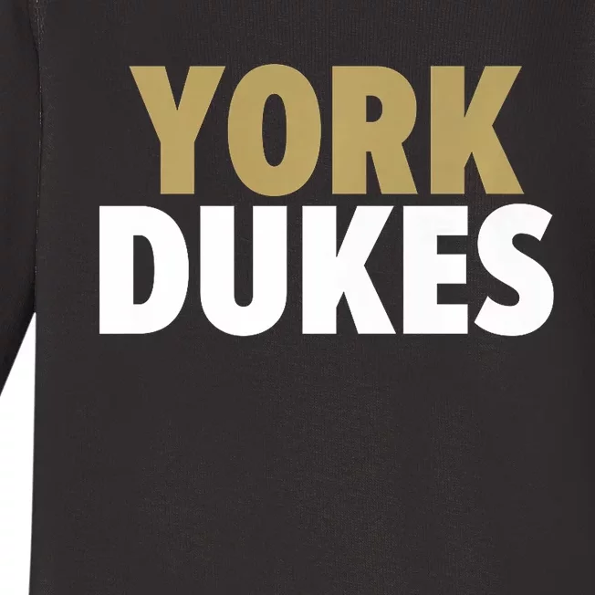 York Dukes School Spirit Baby Long Sleeve Bodysuit