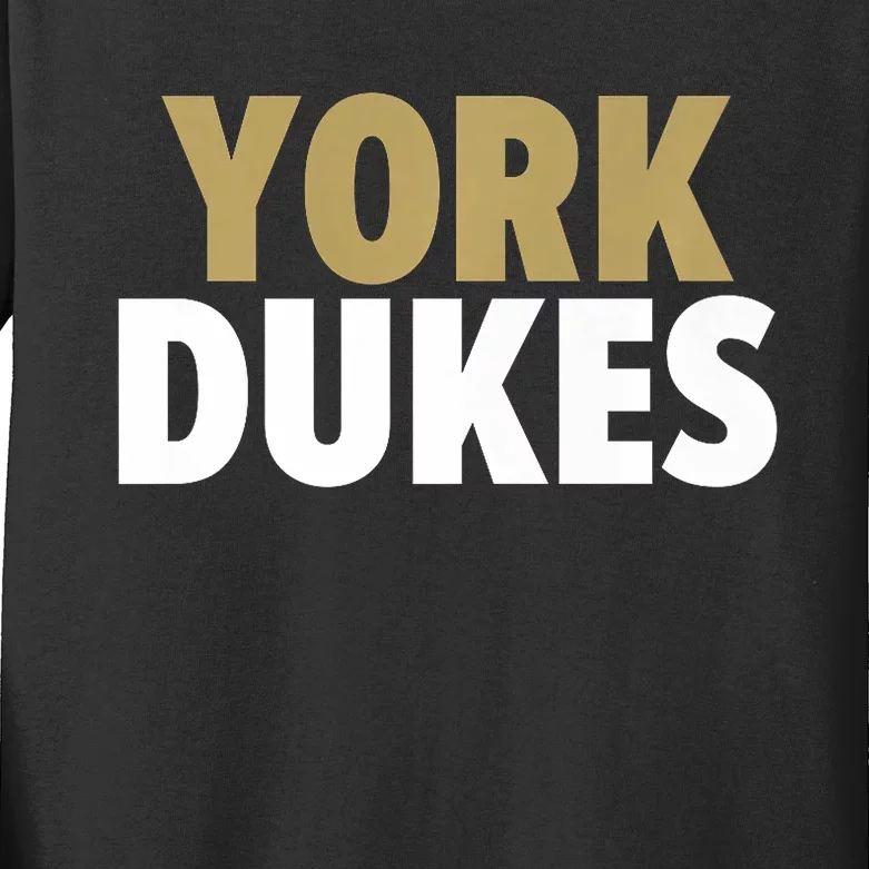 York Dukes School Spirit Kids Long Sleeve Shirt