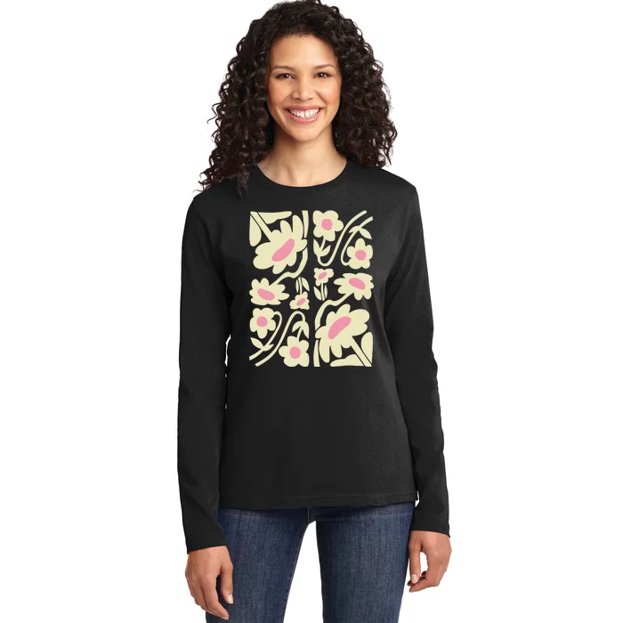 Yellow Daisy Southern Flowers Ladies Long Sleeve Shirt