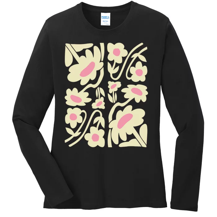 Yellow Daisy Southern Flowers Ladies Long Sleeve Shirt