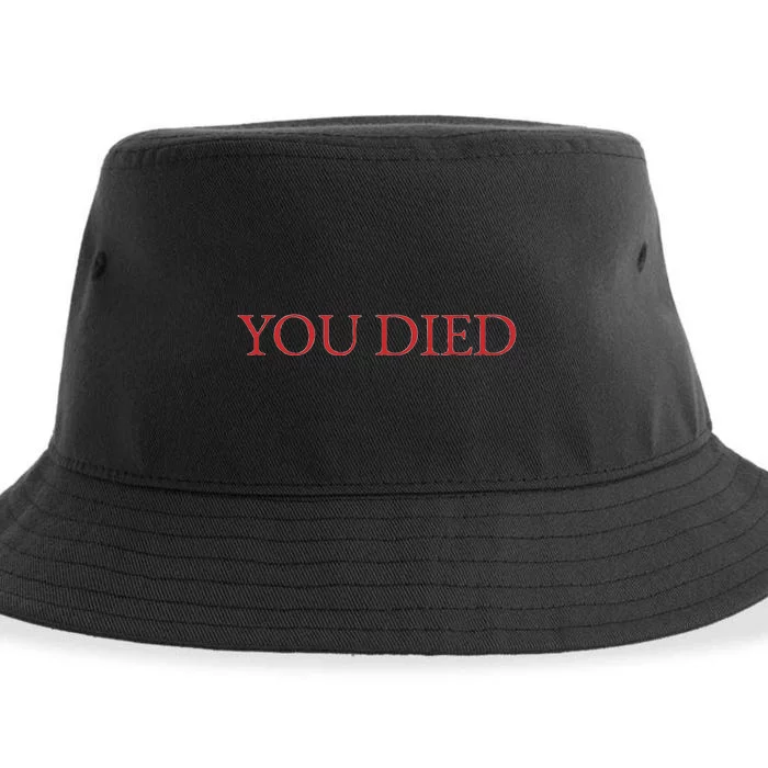 You Died Souls Video Game Sustainable Bucket Hat