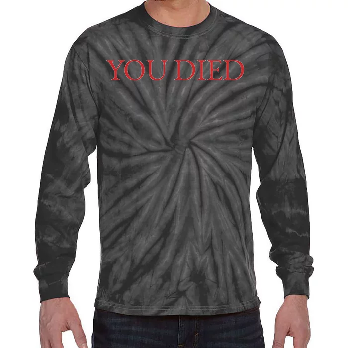 You Died Souls Video Game Tie-Dye Long Sleeve Shirt