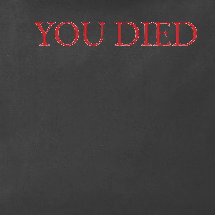 You Died Souls Video Game Zip Tote Bag