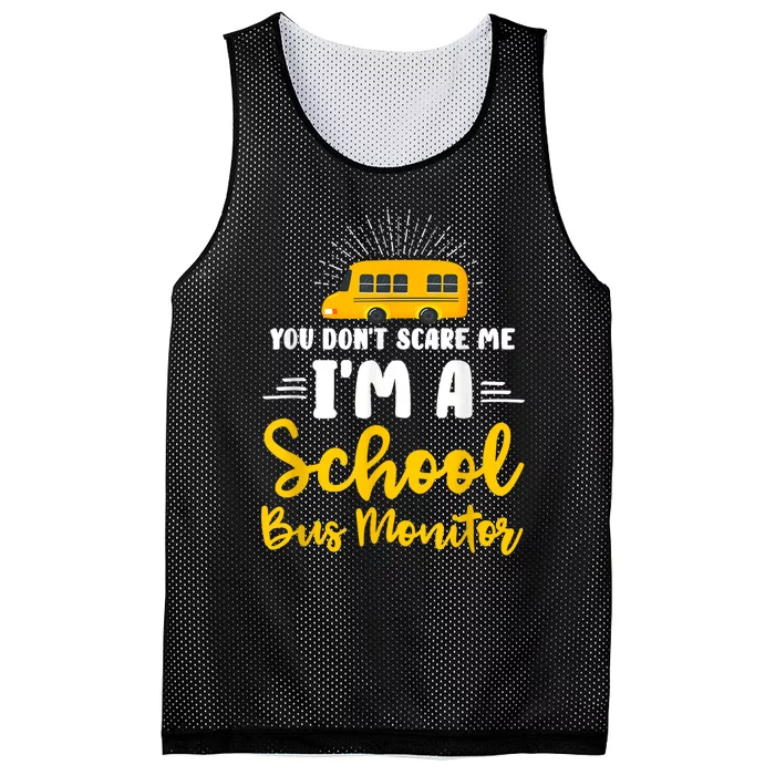 You Dont Scare Me A School Bus Monitor Mesh Reversible Basketball Jersey Tank