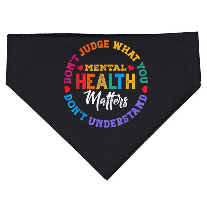 You Don't Understand Mental Health Awareness Green Ribbon USA-Made Doggie Bandana