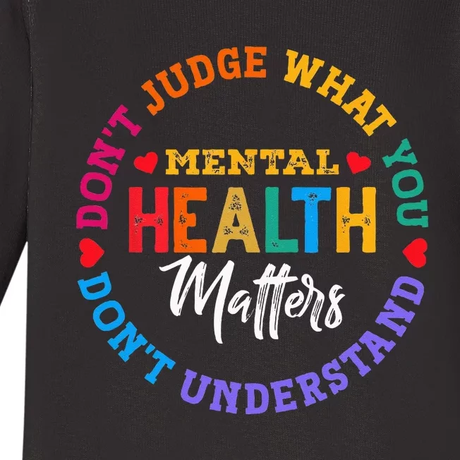 You Dont Understand Mental Health Awareness Green Ribbon Baby Long Sleeve Bodysuit