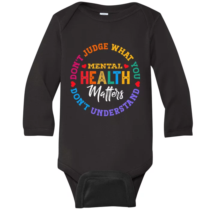 You Dont Understand Mental Health Awareness Green Ribbon Baby Long Sleeve Bodysuit